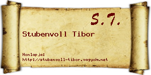Stubenvoll Tibor névjegykártya