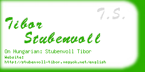 tibor stubenvoll business card